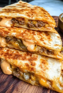 Cheeseburger Quesadillas with Burger Sauce