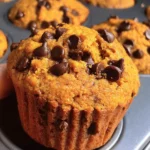 3 Ingredient Chocolate Chip Pumpkin Muffins
