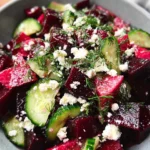 Beet Salad with Feta, Cucumbers, and Dill