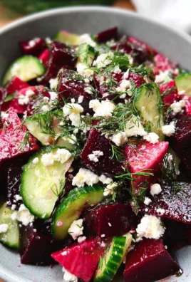 Beet Salad with Feta, Cucumbers, and Dill