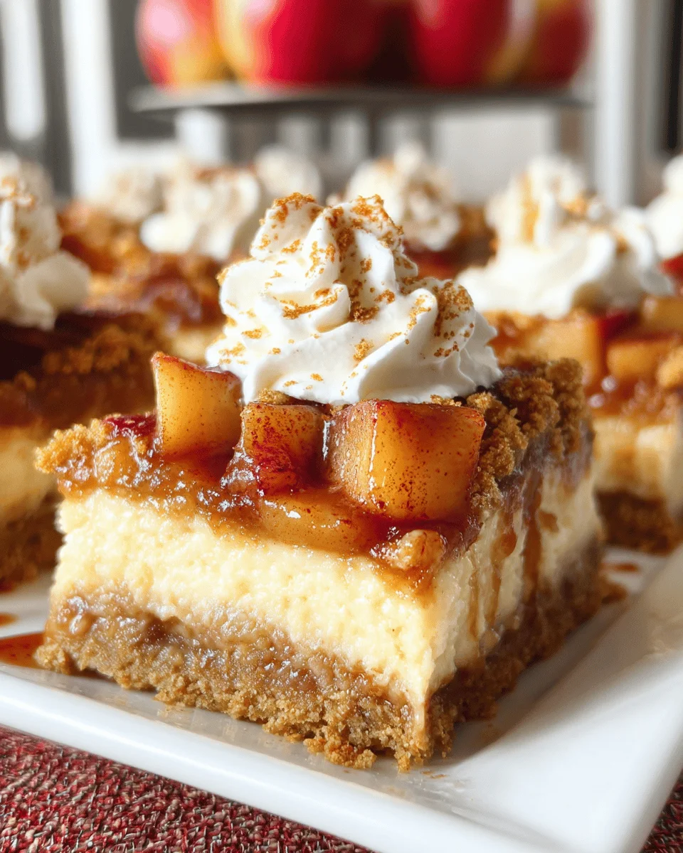 Easy Caramel Apple Cheesecake Bars