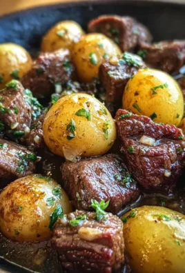 Garlic Butter Beef Bites with Potatoes