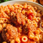 Homemade Spaghettios and Meatballs