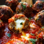 Mozzarella Stuffed Meatballs