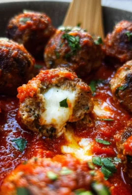 Mozzarella Stuffed Meatballs
