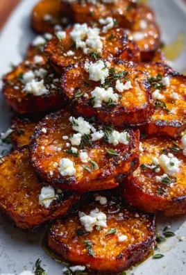 Roasted Sweet Potato Rounds with Honey & Feta
