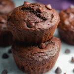 Chocolate Black Bean Blender Muffins {High Protein}