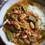 Crockpot Speckled Butter Beans and Okra Stew