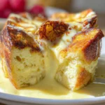 Custard Bread Pudding with Vanilla Sauce