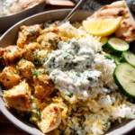 Dump-and-Bake Chicken Tzatziki and Rice