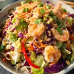 Fresh Spring Roll Salad with Creamy Peanut Ginger Dressing