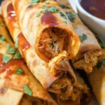 Honey BBQ Slow Cooker Chicken Taquitos