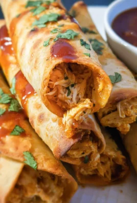 Honey BBQ Slow Cooker Chicken Taquitos