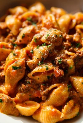 One Pot Creamy Beef Pasta