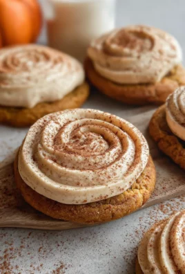 Soft Pumpkin Cookies with Cinnamon Frosting
