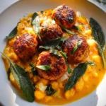 Turkey Meatballs in Pumpkin Sage Sauce