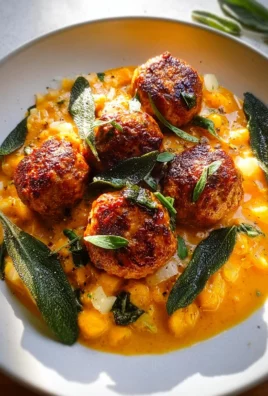 Turkey Meatballs in Pumpkin Sage Sauce