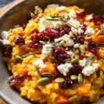 Baked Pumpkin Goat Cheese Risotto