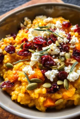 Baked Pumpkin Goat Cheese Risotto