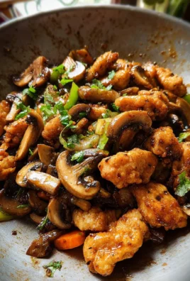 Black Pepper Mushroom Chicken Stir Fry