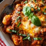 Cheesy Bolognese Gnocchi Bake