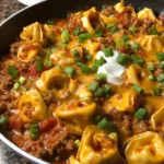 Cheesy Taco Tortellini Skillet