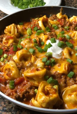 Cheesy Taco Tortellini Skillet