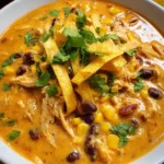 Crock Pot Creamy Chicken Tortilla Soup