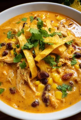 Crock Pot Creamy Chicken Tortilla Soup