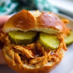 Crockpot Hot Honey Chicken Sandwich