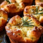 Easy Garlic Rosemary Focaccia Muffins