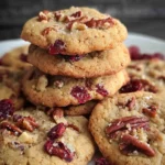 Eggless Praline Pecan Cranberry Cookies