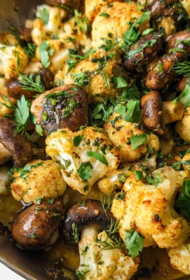 Garlic Butter Cauliflower Mushroom Recipe