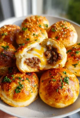 Garlic Parmesan Cheeseburger Bombs Recipe