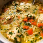 Lemon Chicken Orzo Soup