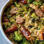 One-Pot Chicken Sausage Orzo With Broccoli