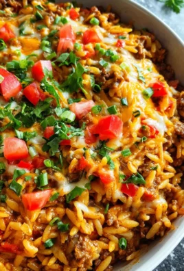 One Pot Cheesy Taco Orzo
