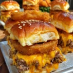 Onion Ring Cheeseburger Sliders