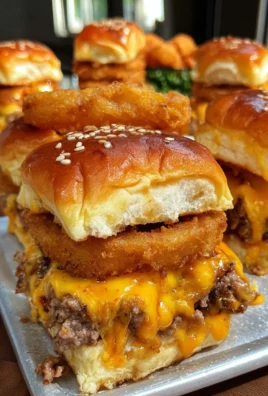 Onion Ring Cheeseburger Sliders