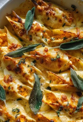 Pumpkin & Gouda Stuffed Shells With Brown Butter & Sage Alfredo Sauce