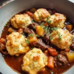 Tasty Beef Stew and Dumplings