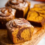 Cinnamon Swirl Pumpkin Bread Mini Loaves