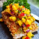Coconut Crusted Salmon with Mango Pineapple Salsa