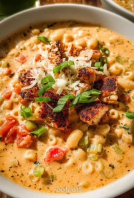 Creamy Cajun Chicken Pasta Soup