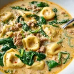 Creamy Sausage Tortellini Soup