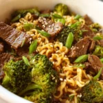 Crock Pot Beef and Broccoli Ramen