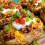 Double Stuffed Taco Potatoes