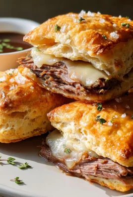 French Dip Stuffed Biscuits