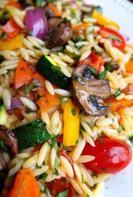 Orzo with Roasted Vegetables (Easy!)