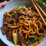 Simple Black Pepper Beef Udon